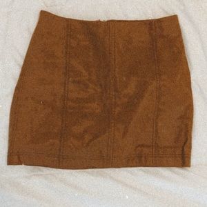 Free People Leather Mini Skirt